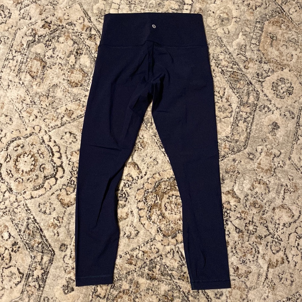 Lululemon wunder under 25in leggings/ navy blue